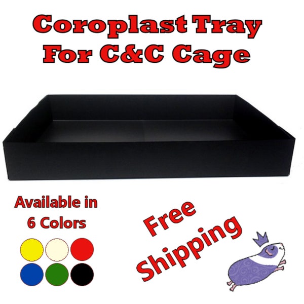 Coroplast Tray for C&C Cage, 6 Colors, 7 Sizes, Pre-Scored, Corrugated Plastic Base, Guinea Pigs, Rabbits, Hedgehogs