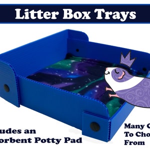 Litter box, Litter Tray with Absorbent Potty Pad for small pets, Multiple Sizes and Colors, Use in C&C Cages, Midwest Cages