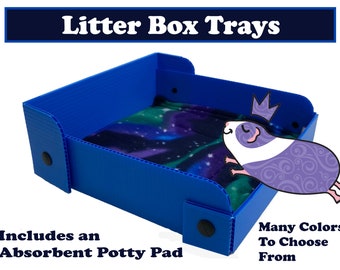 Litter box, Litter Tray with Absorbent Potty Pad for small pets, Multiple Sizes and Colors, Use in C&C Cages, Midwest Cages