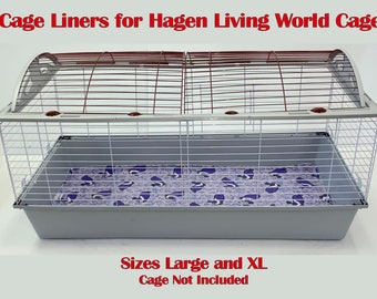 Cage Liner For Hagen Living World Cage Reversible Absorbent Pad - Large or XL