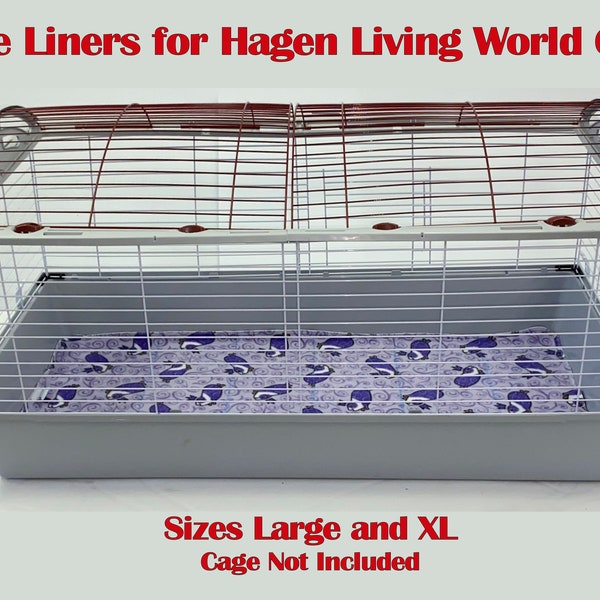 Cage Liner For Hagen Living World Cage Reversible Absorbent Pad - Large or XL