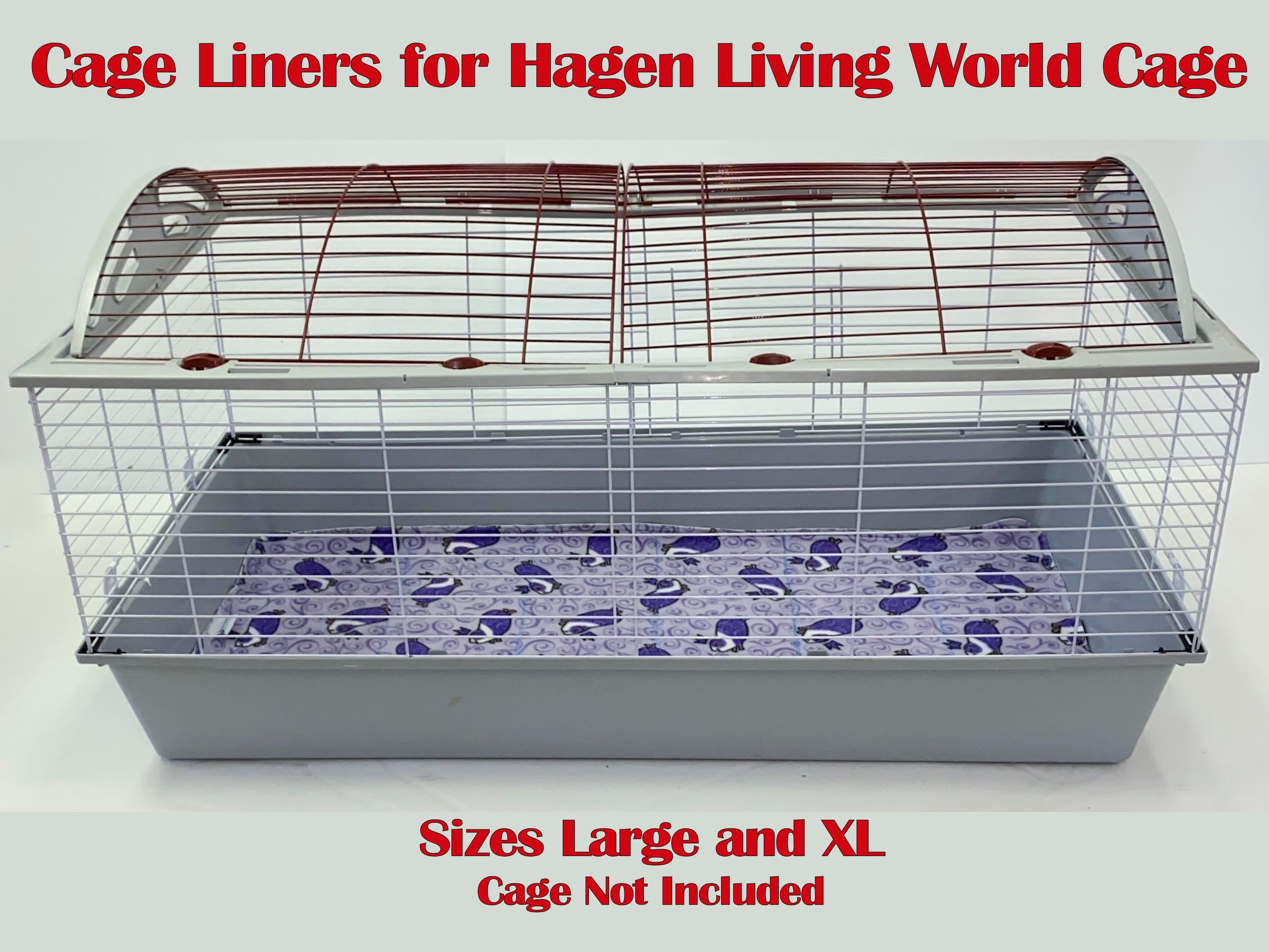 Cage Liner for Hagen Living World Cage Reversible Absorbent Pad