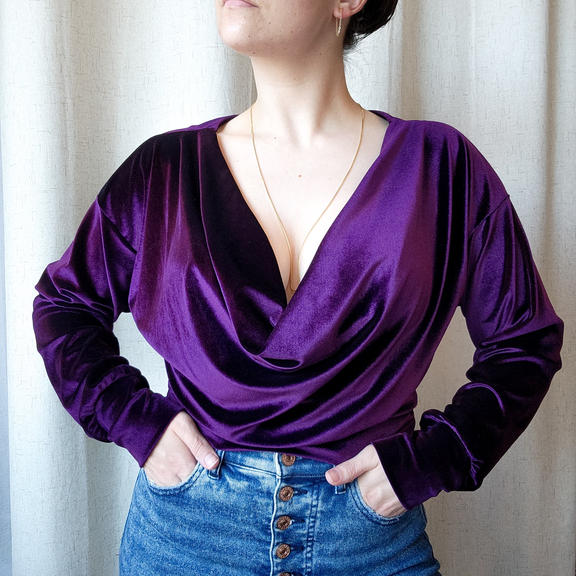 Formal Purple Blouse Etsy