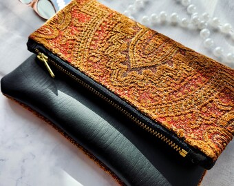 KLEINE vegan leren crossbodytas met bochara-look