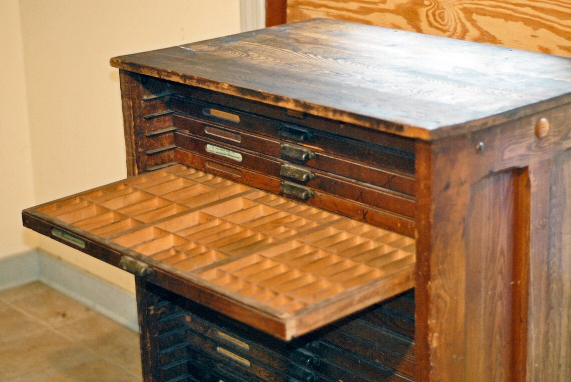 Antique Hamilton Printers Wood Letterpress Etsy