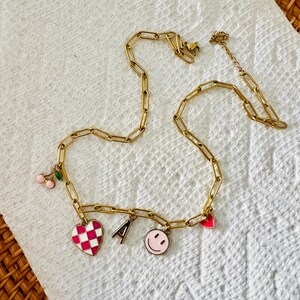 Customized Charm Necklace, Build A Charm Necklace, Charm Bar, Vintage Charm Necklace, Personalized Charm Necklace, Design A Charm Necklace