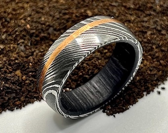 Damascus Steel Ring, Engagement Ring, Wedding Rings, Statement Rings, Vintage & Antique Ring