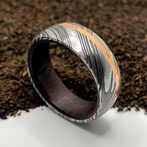Mens Wedding Band Custom Wedding Band Stainless Steel Ring Damascus Rings Mens Ring Mens Wedding Band Mens Antique Rings Black Rings For Men