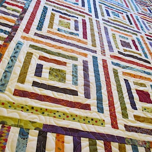 Stacked Logs Quilt Pattern / PDF Digital Pattern Download