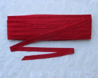 Pre-made Bias Binding Sandy's Solids Red by Moda -- Cut 2 1/4" wide