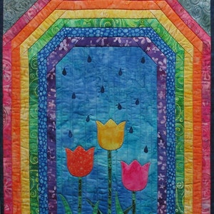 Tulips & Rainbows Little Ditty For April / PDF Digital Pattern Download image 2