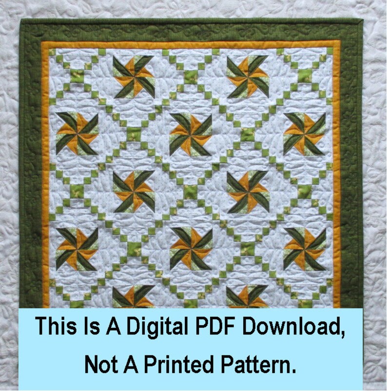 Irish Pinwheels Little Ditty For March / PDF Digital Pattern Download image 1