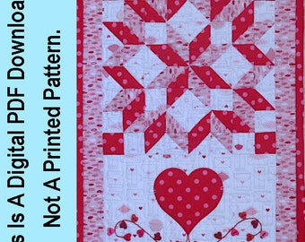 Carpenter's Wheel Valentine - Little Ditty for February / PDF Digital Pattern Download