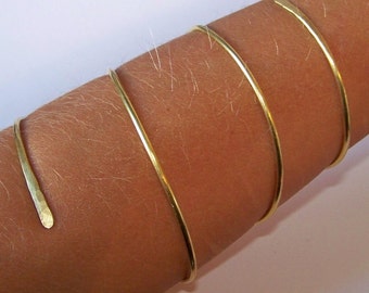 Gold Armlet - Arm Jewelry - UPPER or LOWER Armband - Upper Arm Jewelry Arm Cuff - Armlet - Bronze - Copper - Brass - German Silver