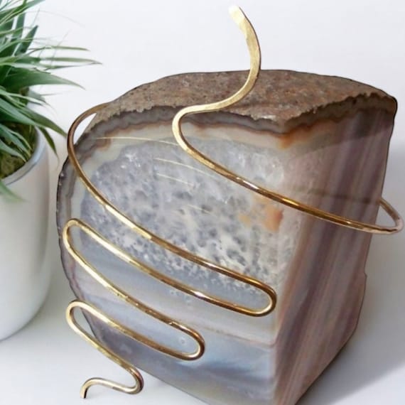 Serpent Armlet Armband Upper Arm Cuff Bracelet Torc - Gold Brass - Bronze - Copper - Stainless Steel