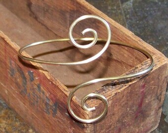 Gold Armlet - ITEM of the WEEK - Arm Band - Swirl Upper Arm Jewery - Upper Arm Bracelet - Armband - Arm Torc - Made to Order SALE