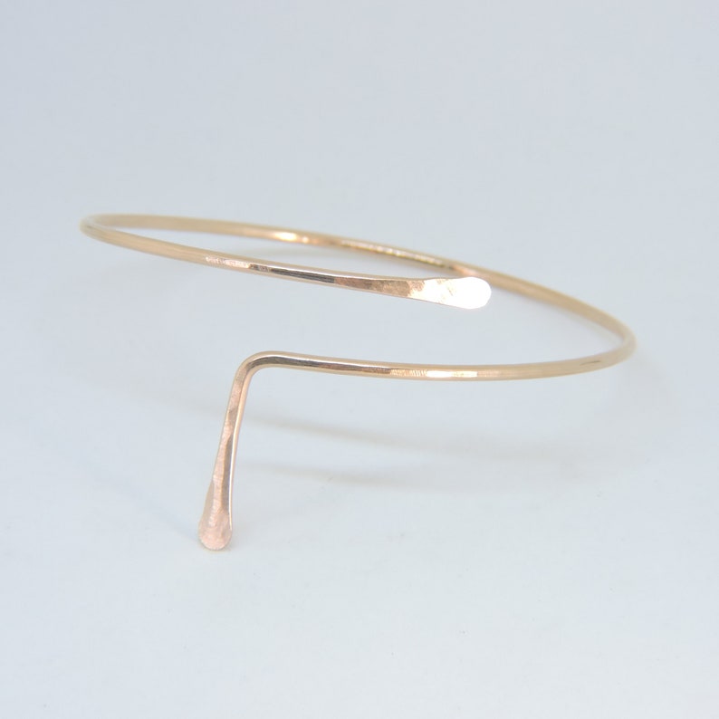 Simple Angled Line Upper Arm Bracelet Copper Bronze NEW Upper Arm Jewelry German Silver Available in Brass Gold Arm Band Armlet