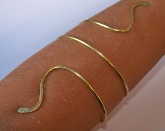 Serpent Armlet Lower / Upper Arm Jewelry Armband Bracelet - Gold Brass Bronze Copper Stainless Steel