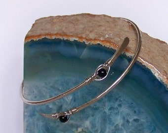 Armlet - Armband - Upper Arm Jewelry - Upper Arm Cuff - Gemstone Armlet - Choose Your Gemstone - Bronze - Brass - Copper - German Silver