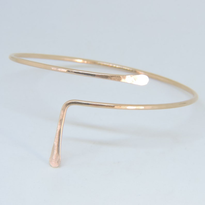 Simple Angled Line Upper Arm Bracelet Copper Bronze NEW Upper Arm Jewelry German Silver Available in Brass Gold Arm Band Armlet