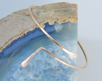 Geometric Angle Upper Arm Bracelet - Armlet Armband - Gold Brass - Copper - Bronze - Stainless Steel