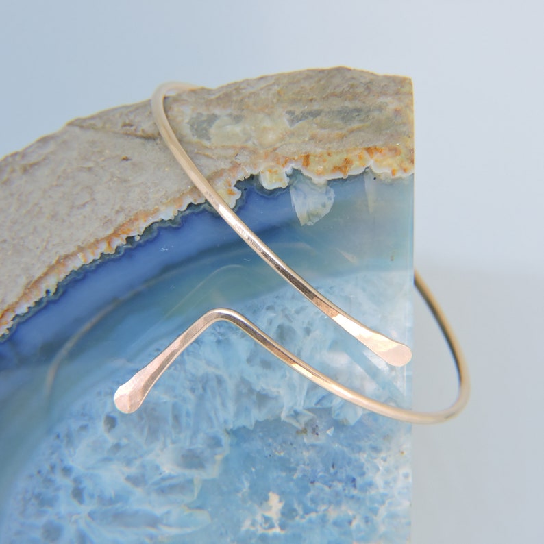 Simple Angled Line Upper Arm Bracelet Copper Bronze NEW Upper Arm Jewelry German Silver Available in Brass Gold Arm Band Armlet