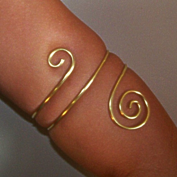 Armlet Armband Upper Arm Bracelet Smooth Gold Arm Band Arm Etsy