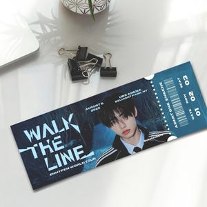 Walk The Line Tour Ticket Vorlage Enhypen Jake Heeseung Ni-ki Sunoo Jay Jungwon Sunghoon Konzert Merch Engene Freebie Printable Kpop Merch