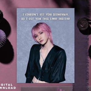 ATEEZ SEONGHWA 直筆サイン トレカ send off Asia ③ ATEEZ Seonghwa Printable Card Park Seonghwa Kpop Birthday Gift for