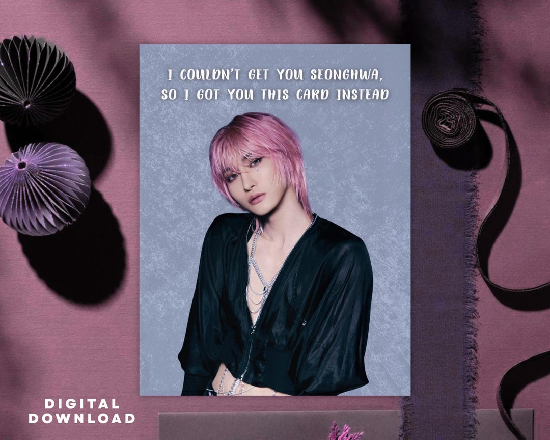 ATEEZ Seonghwa Printable Card Park Seonghwa Kpop Birthday Gift for