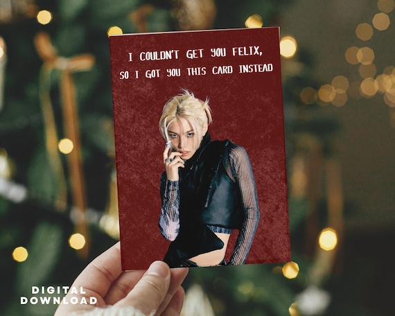 straykids フィリックス　ミロ　サノク　カード Stray Kids Felix Card: Kpop Christmas, SKZ Printable Gift for Stay