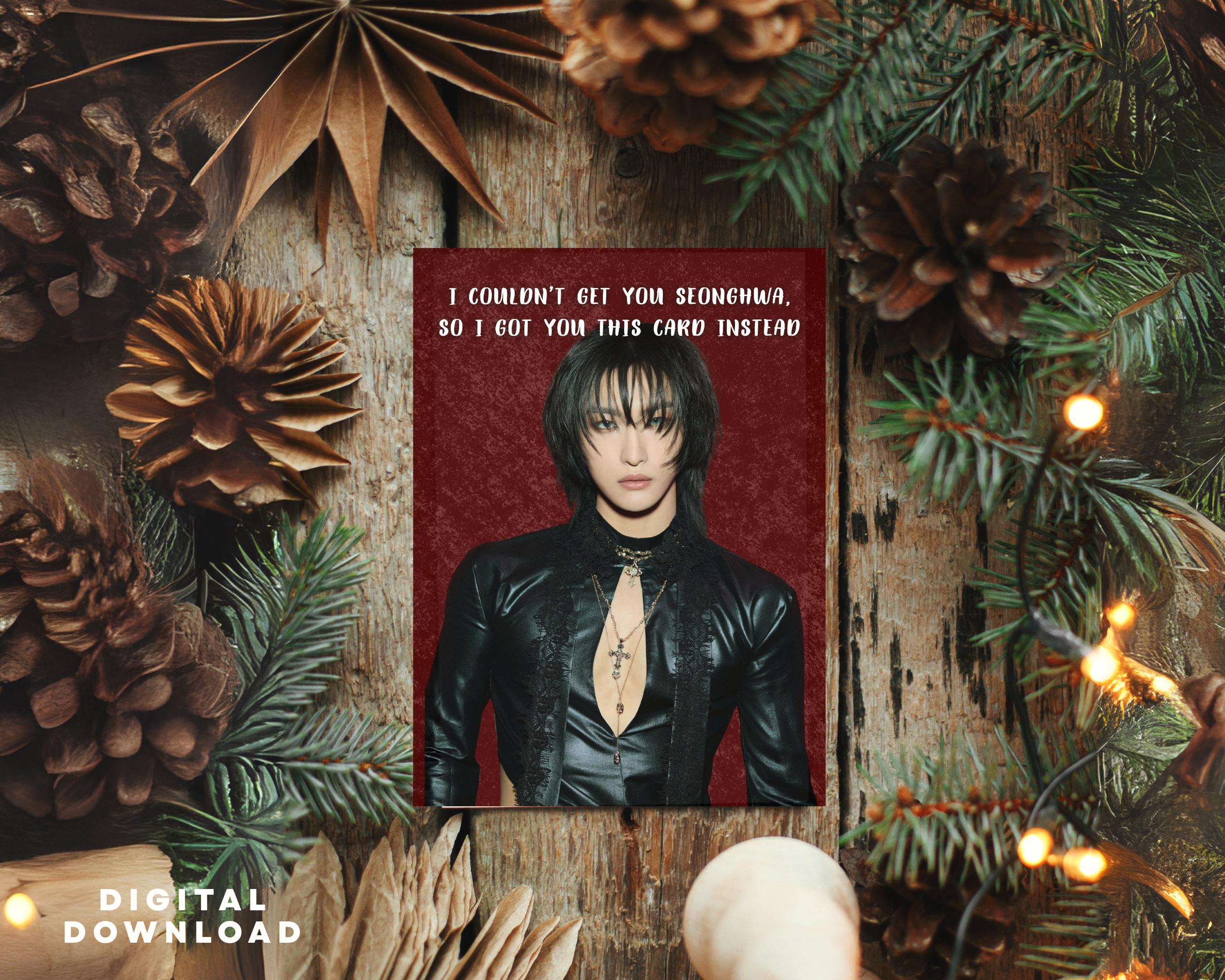 ATEEZ SEONGHWA Card Park Seonghwa Kpop Christmas Atiny Printable