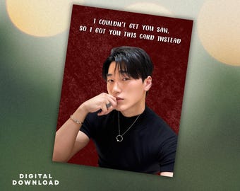 ATEEZ SAN Card Choi San Kpop Christmas Atiny Printable Gift