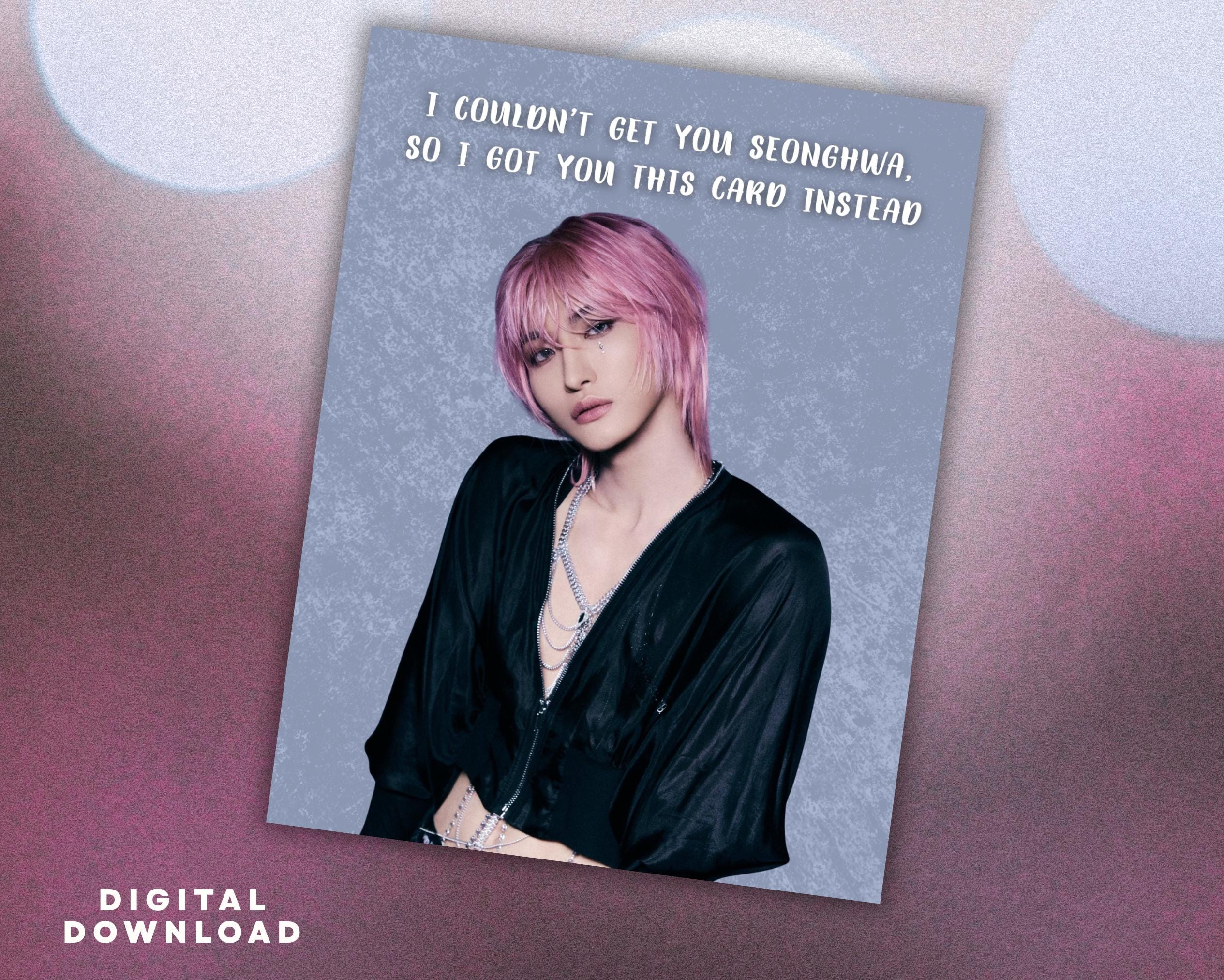 ATEEZ Seonghwa Printable Card Park Seonghwa Kpop Birthday Gift for