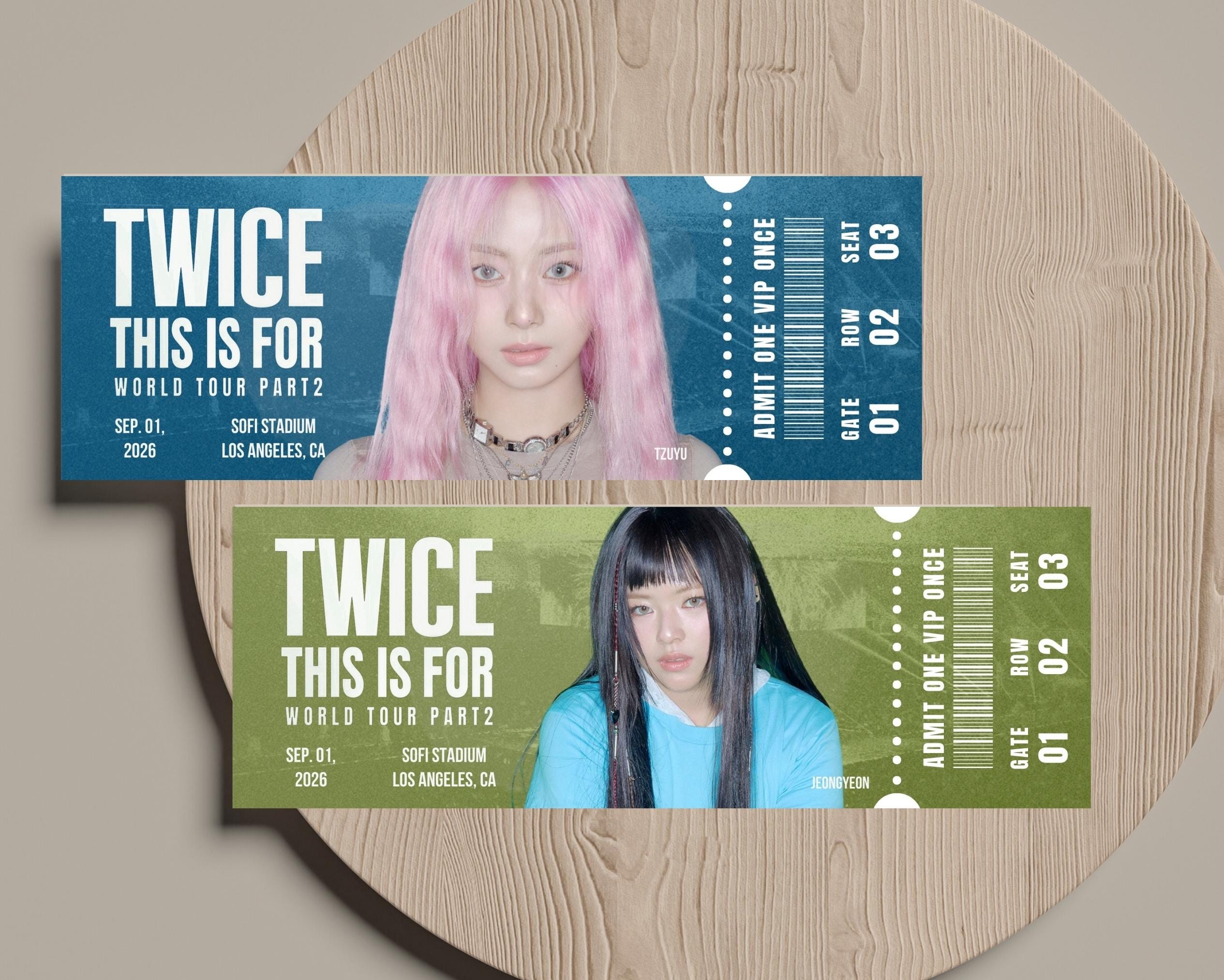 Twice Concert Ticket This is for World Tour | Editable Canva