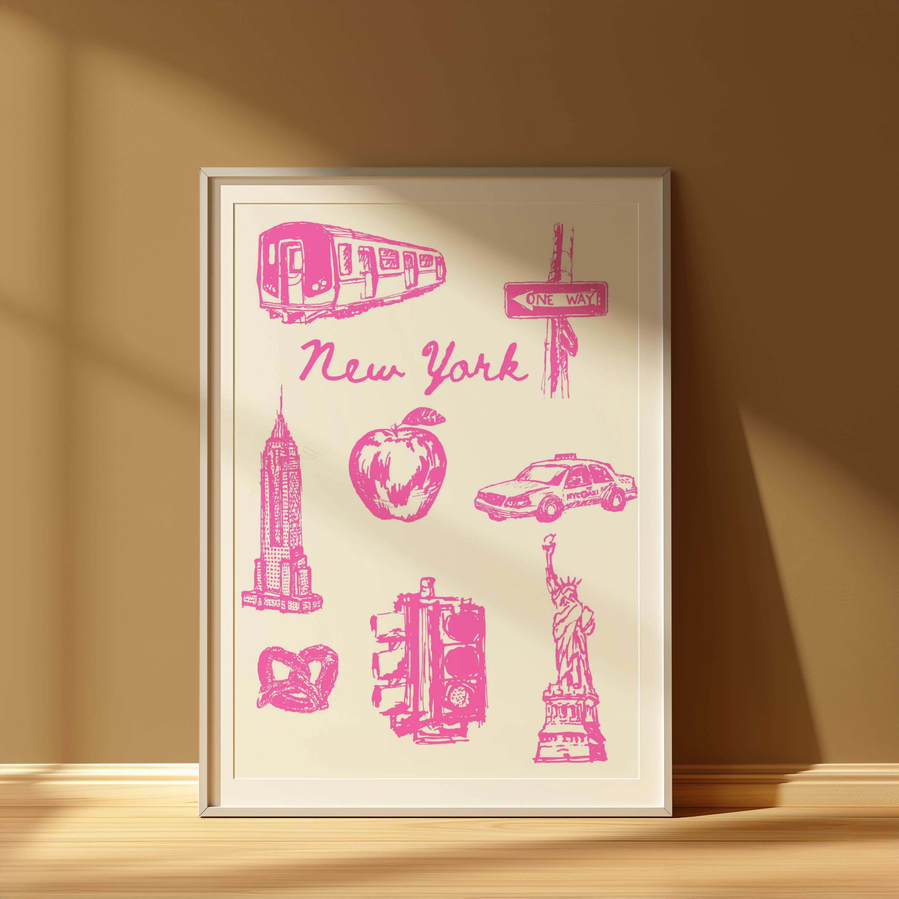 pink-new-york-vintage-digital-download-print-nyc-city-print-ny
