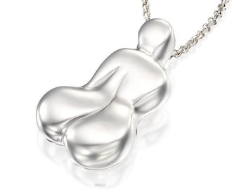 Sterling Silver Venus Pendant, Feminist Body Positive Necklace