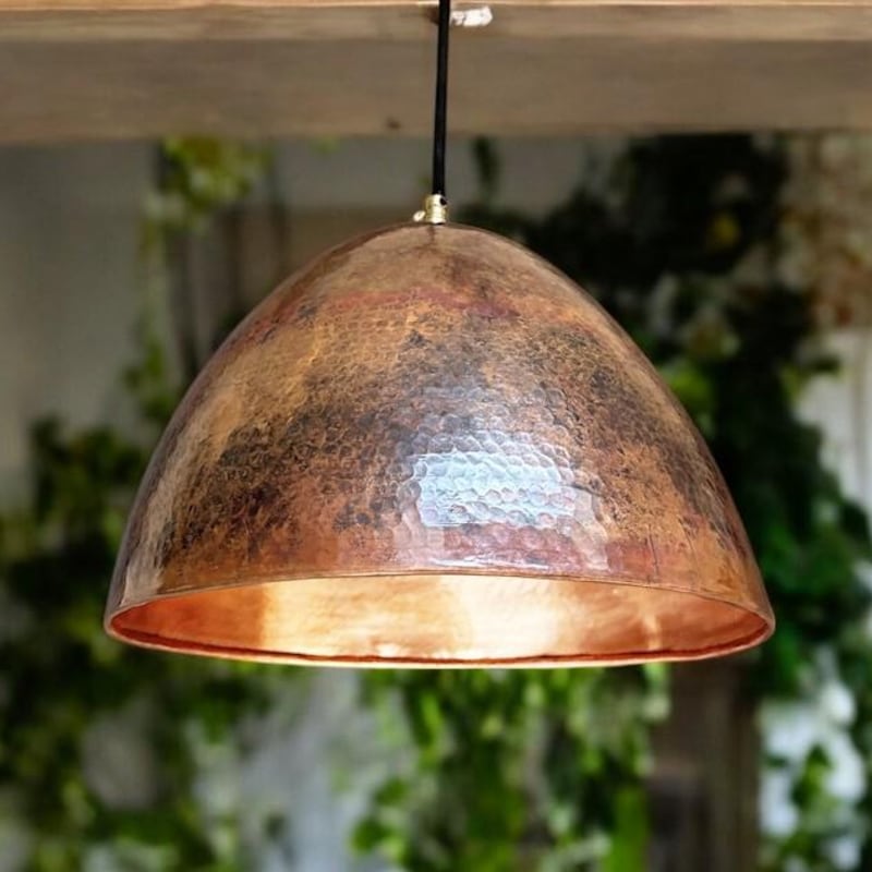 Rustic Copper Lights Copper Pendant Light - Etsy