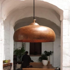 Rustic Copper Kitchen Island Pendant Light ,Copper Pendant Light Fixture, Handmade Copper pendant Light Island Lamp, vintage copper pendant