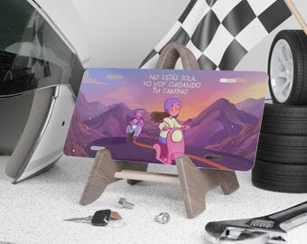 No Estás Sola scooter riders Vanity Plate | Spanish empowerment license plate