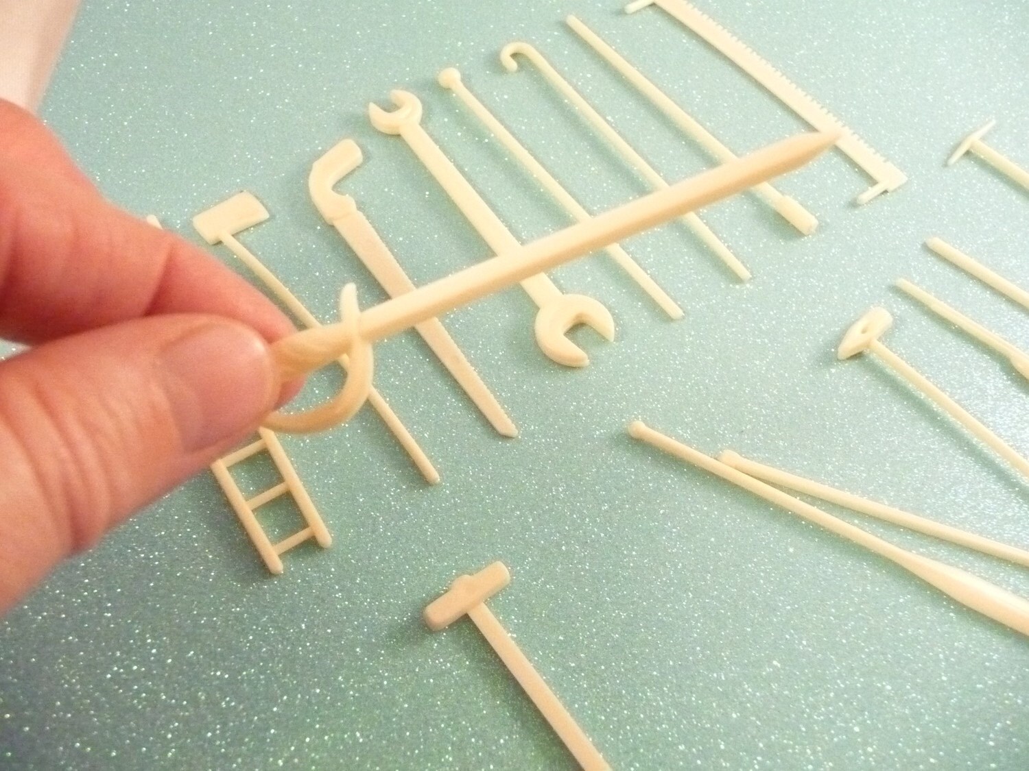 Vintage Tool Game Pick Up Sticks Stix 16 Plastic Miniatures Etsy