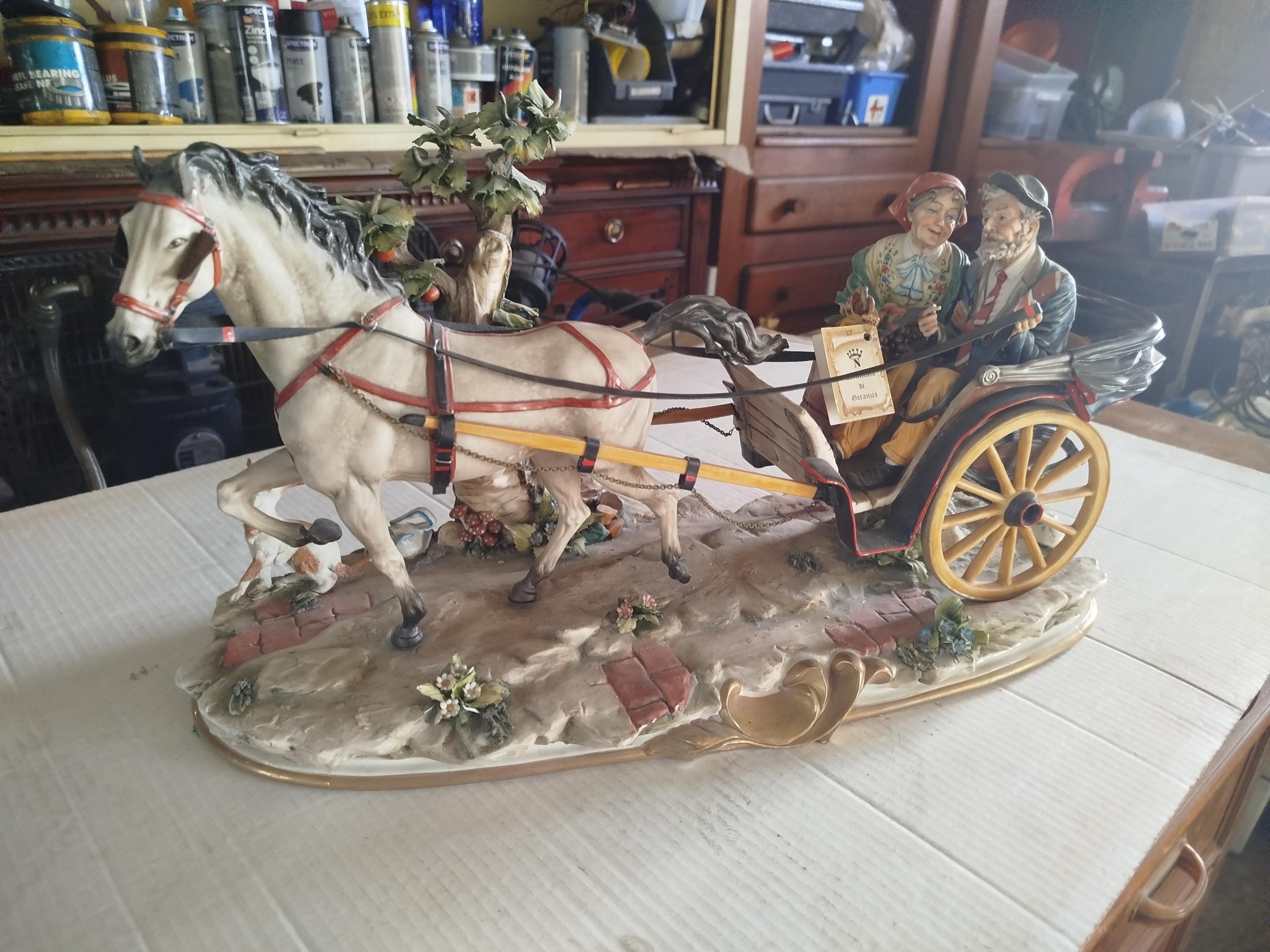 Capodimonte Horse and Carriage - Etsy