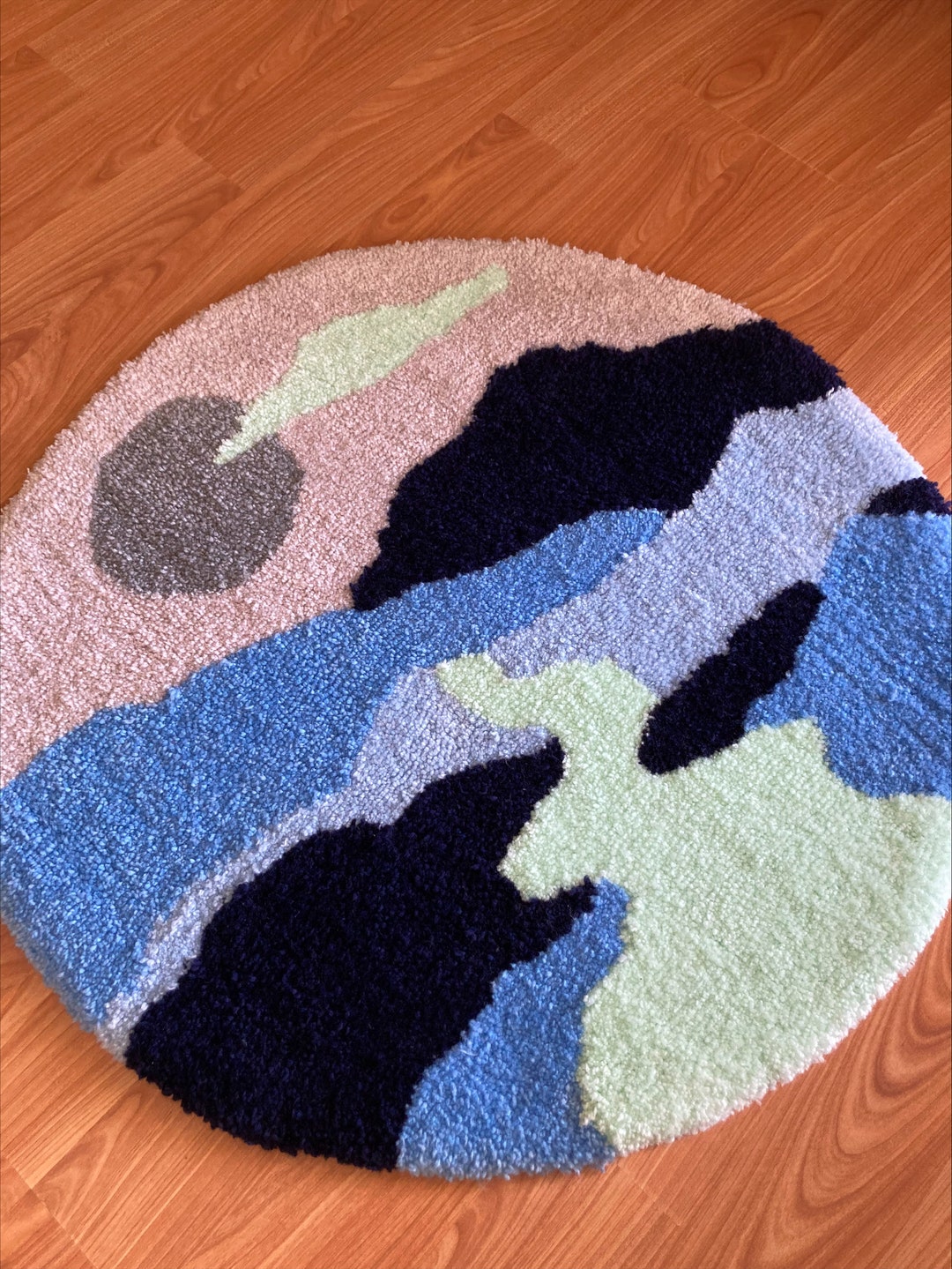 Handmade Tufted Round Rug / Tufted Rug / Handmade Rug / Round Rug ...