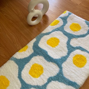 Cartoon Poached Egg Rug & Mat