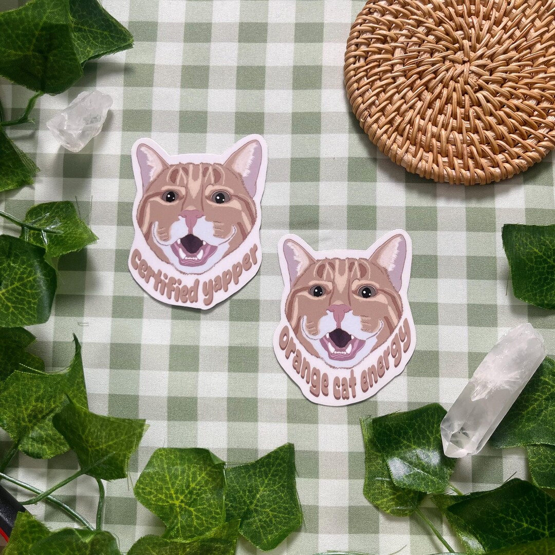 Orange Tabby Cat Sticker | Funny Cat Lover Gift - Etsy