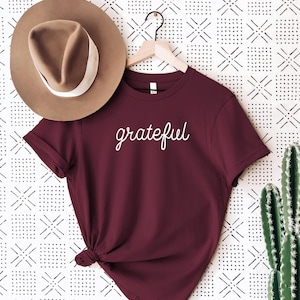 Grateful | Fall Graphic Tee | Thanksgiving Shirt | Women's Thankful Shirt | Thankful Shirt | Cute Fall Shirt Thanksgiving T-Shirt