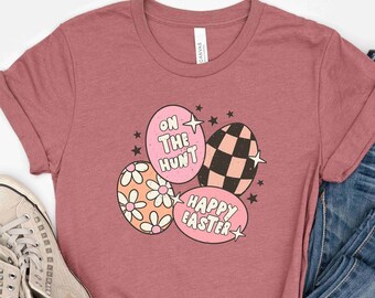 Easter Egg Shirt, Cute Easter Shirt for Women, Happy Easter Shirt, Retro Easter Shirt, Teacher Easter Shirt, Mom Easter T-Shirt