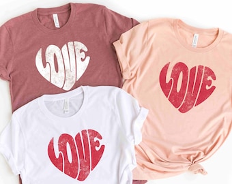 Love Heart Valentine's Day T-Shirt | Love Valentine's Tee | Heart Valentine's Day Shirt | Teacher Valentine's Day Shirt | Love T-Shirt