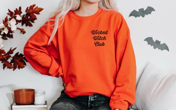 CantonBoxCompany Wicked Witch Club Halloween Sweatshirt | Women's Halloween Sweatshirt | Fall Sweatshirt