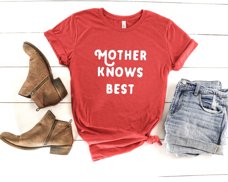 Mother Knows Best T-Shirt Graphic Tee Mama T-shirt Unisex Fit Long Length Tee Women's T-shirt Mama Bear Mother's Day Gift image 4